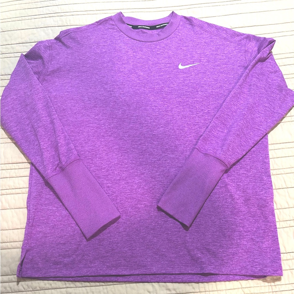Nike Purple Crewneck Sweatshirt with White Swoosh